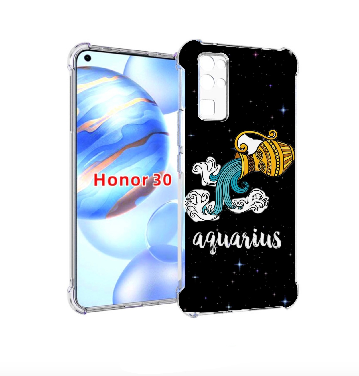 

Чехол бампер MyPads знак зодиака водолеи 2 для Honor 30 (BMH-AN, Прозрачный, Tocco