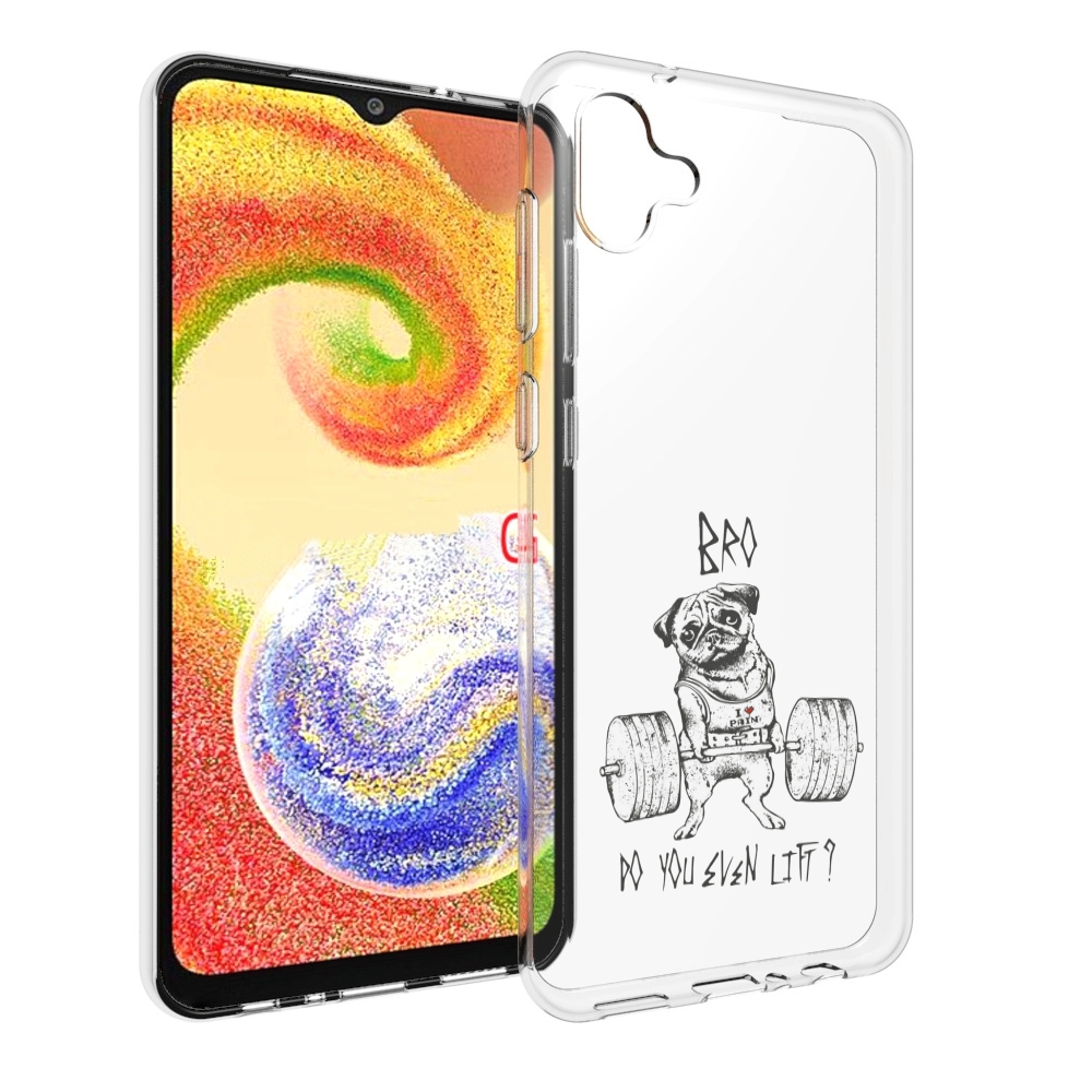 

Чехол MyPads брат ты подкачался мужской для Samsung Galaxy A04, Прозрачный, Tocco