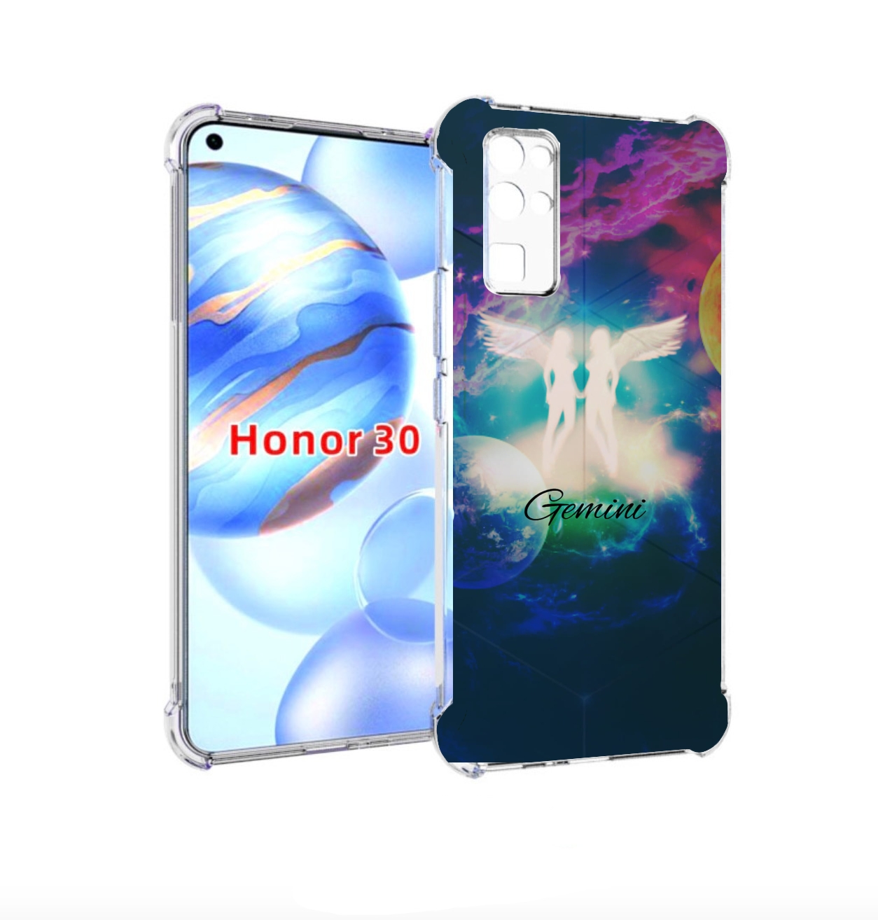 

Чехол бампер MyPads знак зодиака близнецы 3 для Honor 30 (BMH-AN, Прозрачный, Tocco