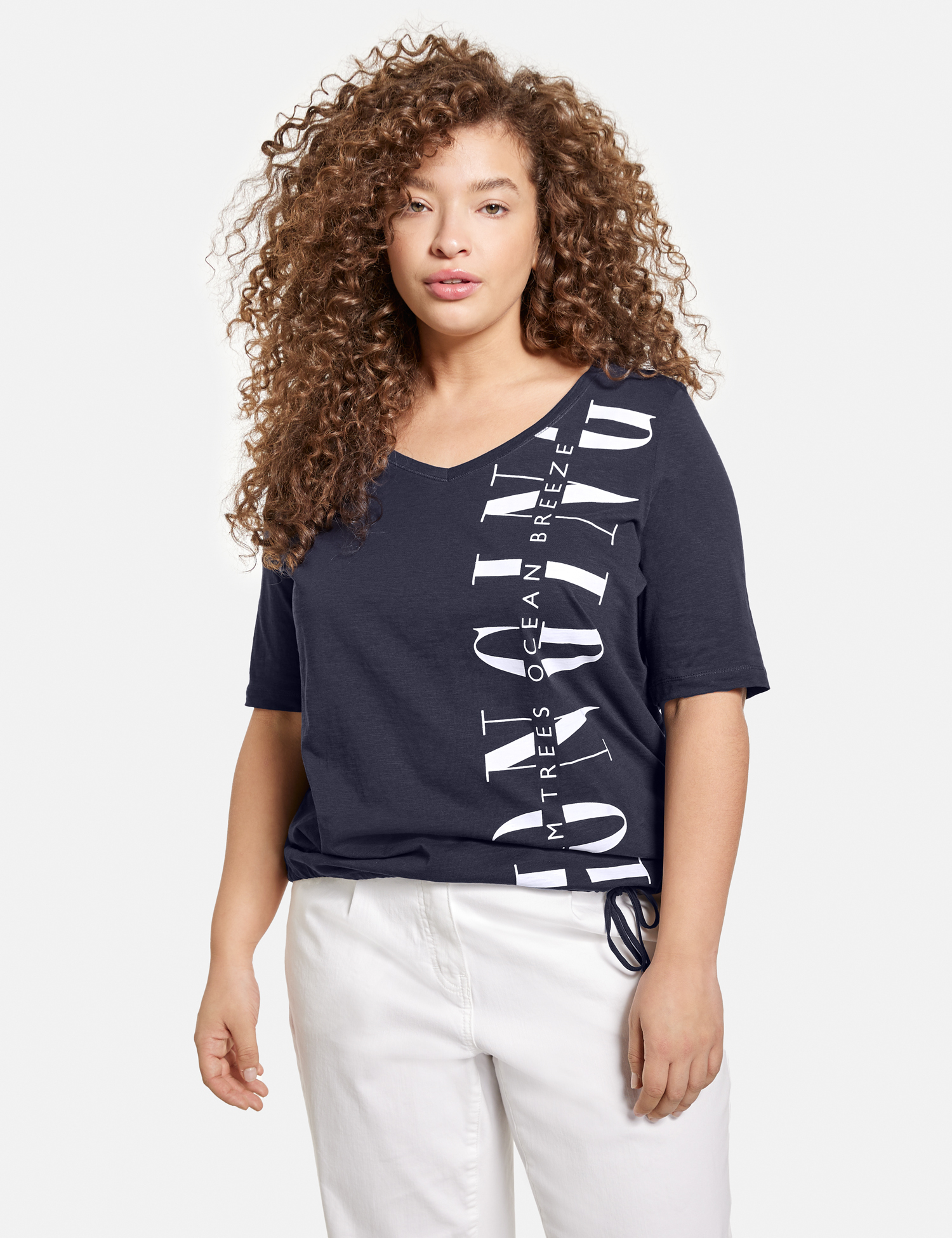 

Футболка женская SAMOON by GERRY WEBER 871035-26202-8572 синяя 42, 871035-26202-8572