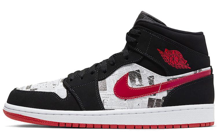 

Кеды унисекс Jordan Air Jordan 1 Mid Se Newspape разноцветные 43 EU, Разноцветный, Air Jordan 1 Mid Se Newspape