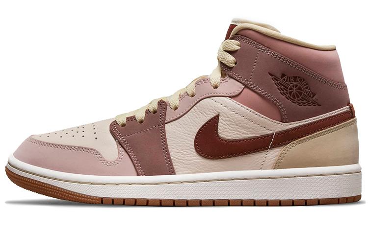 

Кеды унисекс Jordan Air Jordan 1 mid se neutral коричневые 40.5 EU, Коричневый, Air Jordan 1 mid se neutral