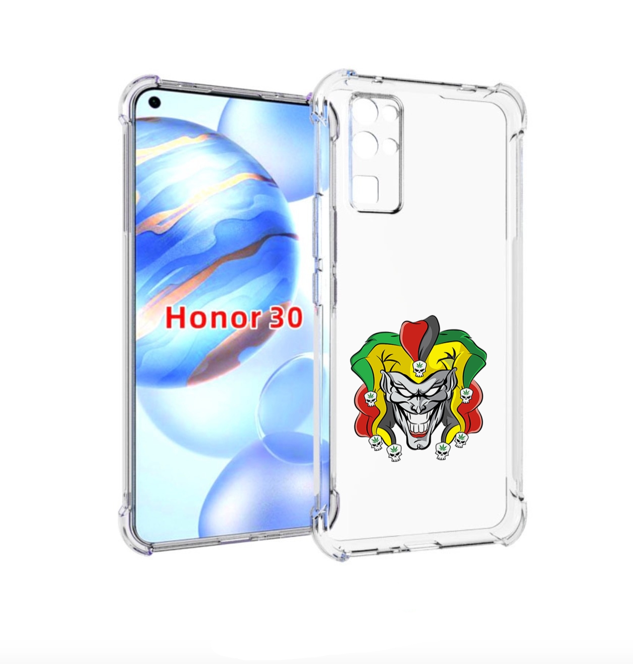 

Чехол бампер MyPads злодей-клоун для Honor 30 (BMH-AN10) противо, Прозрачный, Tocco
