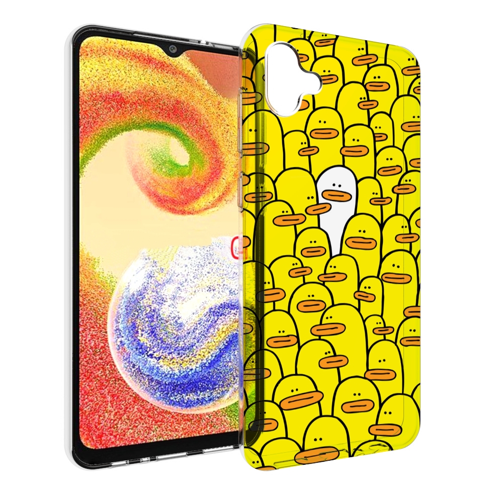 

Чехол MyPads белый среди желтых для Samsung Galaxy A04, Прозрачный, Tocco