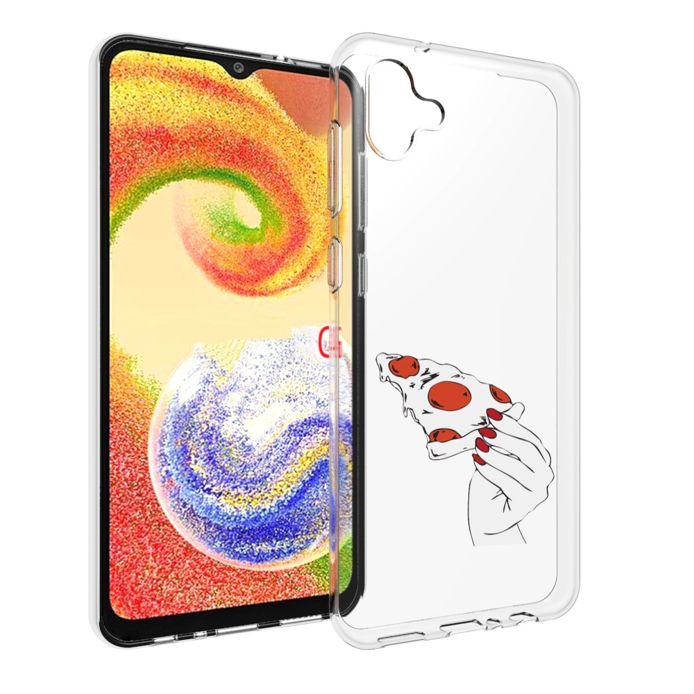 

Чехол MyPads белая-пицца для Samsung Galaxy A04, Прозрачный, Tocco
