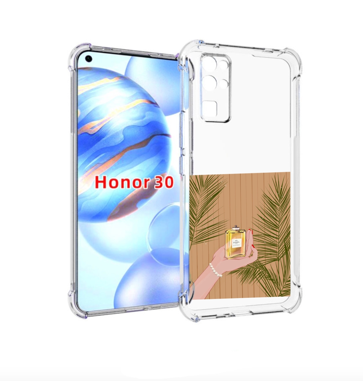

Чехол бампер MyPads запах-шанель-номер-5 для Honor 30 (BMH-AN10), Прозрачный, Tocco