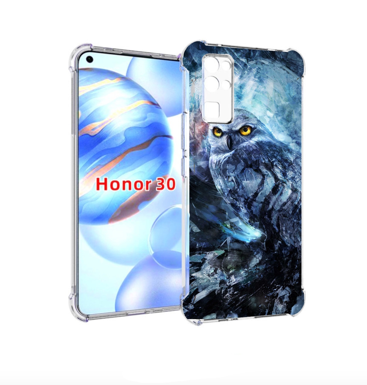 

Чехол бампер MyPads замороженная-сова для Honor 30 (BMH-AN10) пр, Прозрачный, Tocco