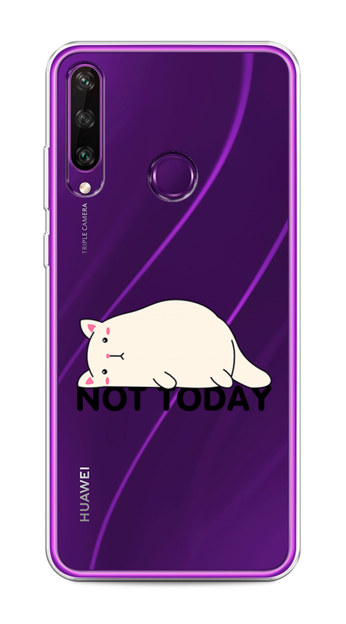

Чехол на Huawei Y6p "Cat not today", Белый;розовый;черный, 6103250-1