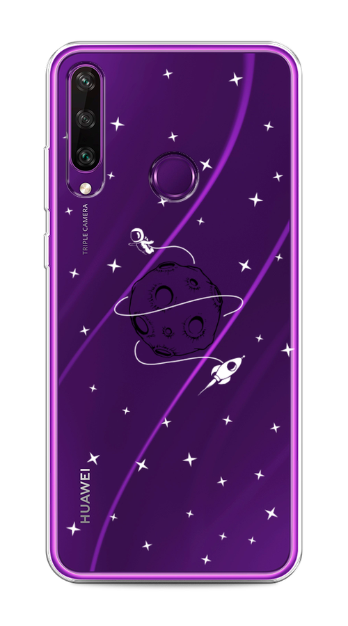 

Чехол на Huawei Y6p "Полет вокруг луны", Белый;серый;черный, 6103250-2