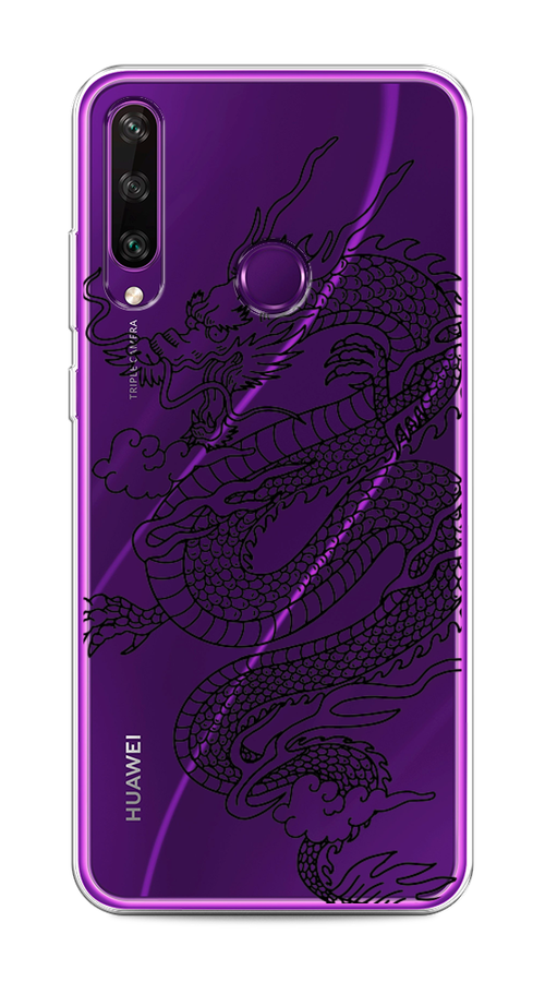 

Чехол на Huawei Y6p "Большой китайский дракон", Черный;серый, 6103250-1
