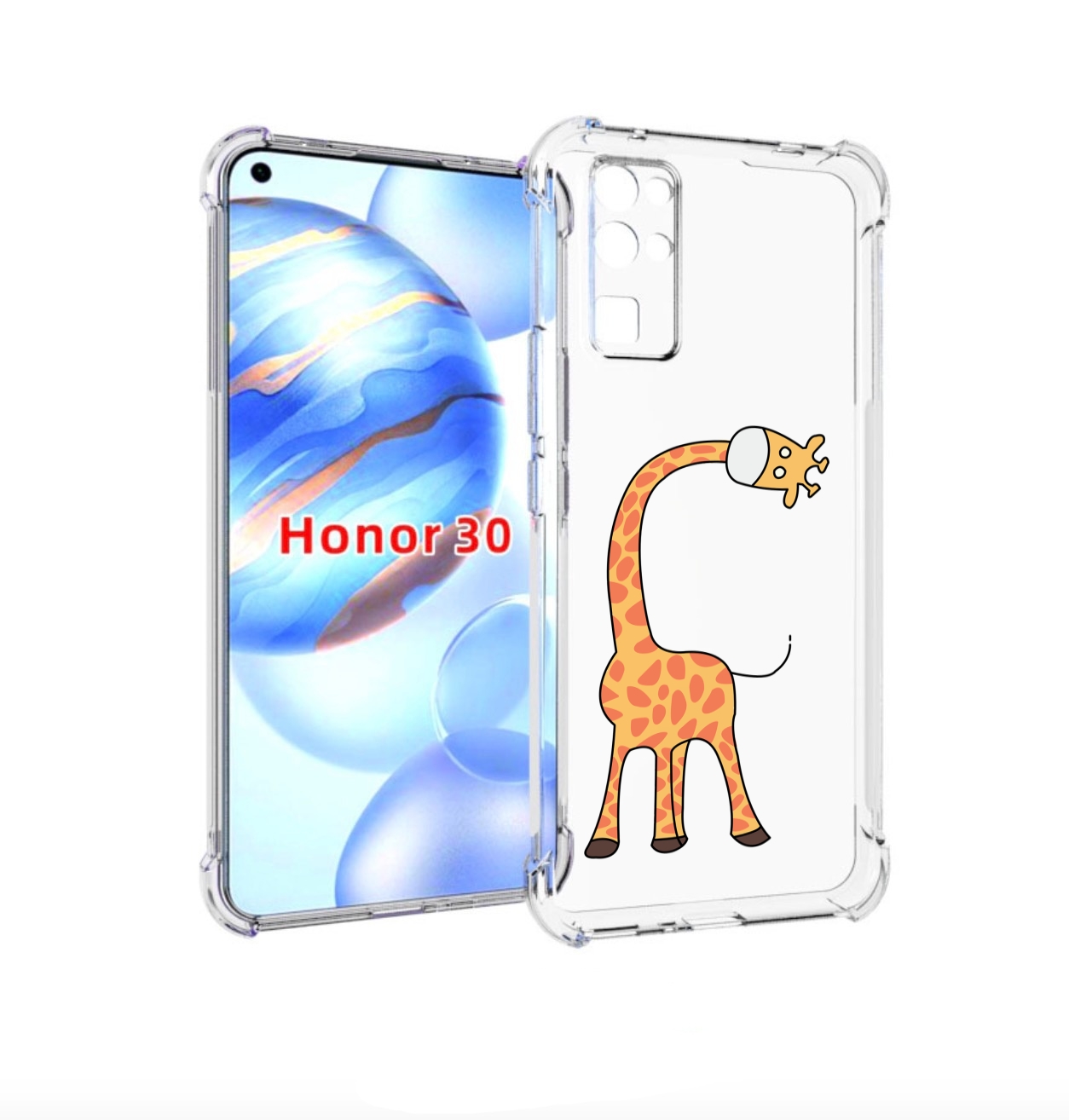 

Чехол бампер MyPads жирафик детский для Honor 30 (BMH-AN10) прот, Прозрачный, Tocco