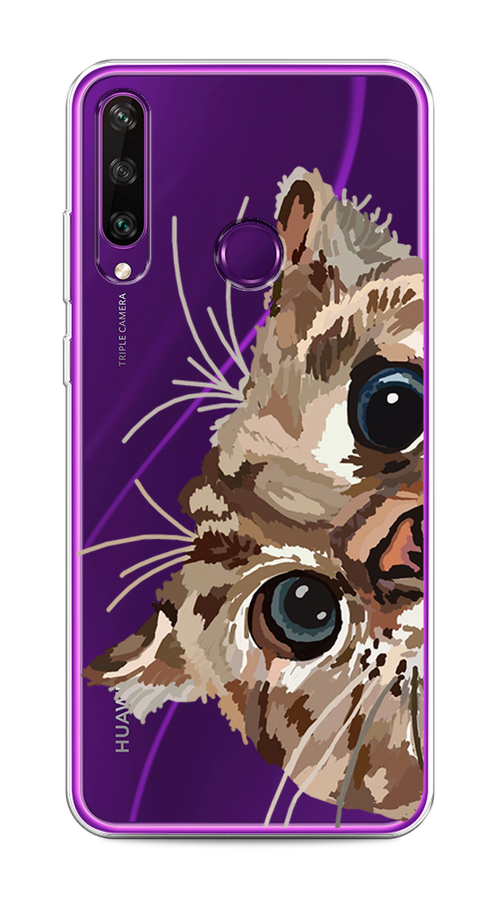 

Чехол на Huawei Y6p "Любопытный кот", Коричневый;синий;черный, 6103250-1