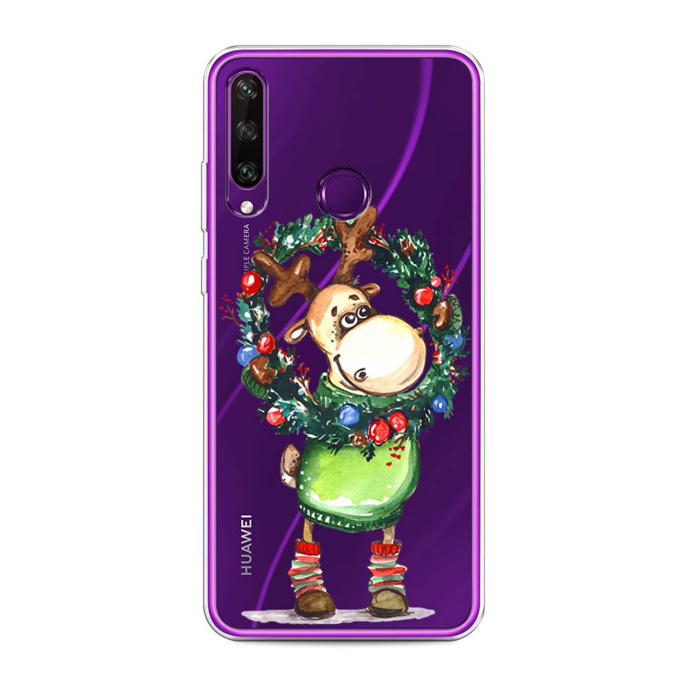 

Чехол для Huawei Y6p "Олень с новогодним венком", 6103250-4