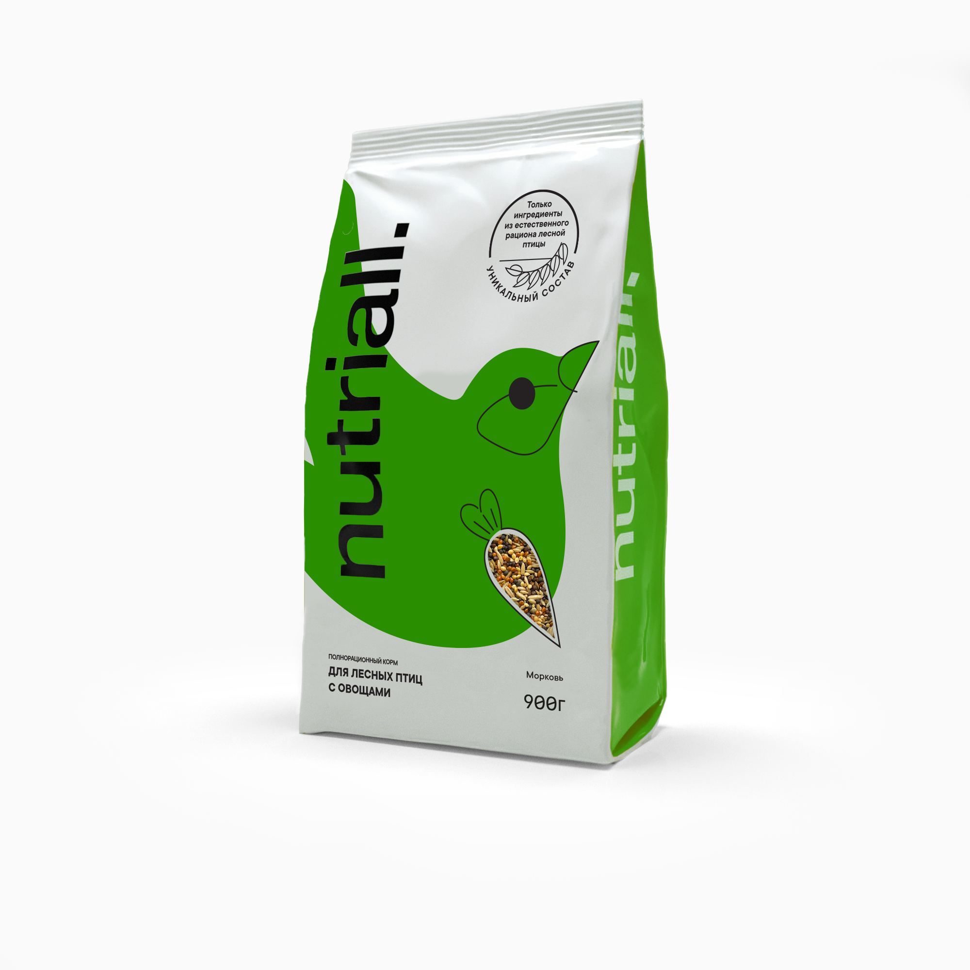 Зерновой корм для лесных птиц Nutriall с овощами 900 г