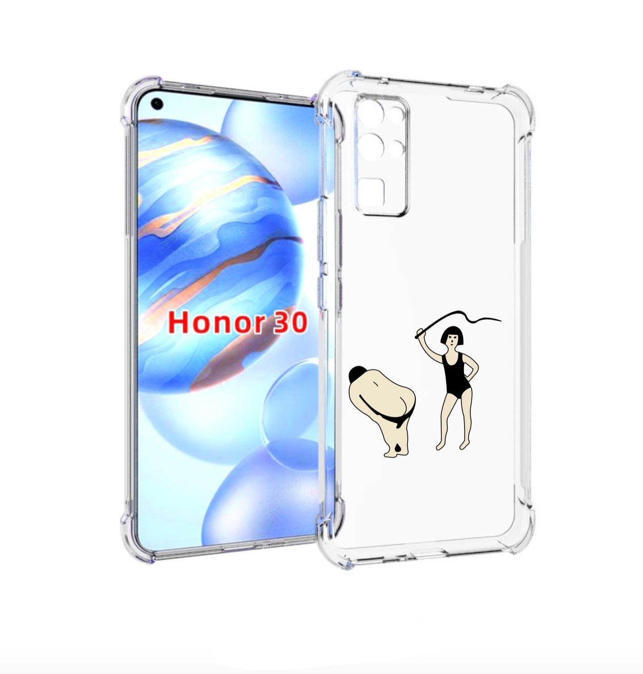 

Чехол бампер MyPads женщина-наказывает для Honor 30 (BMH-AN10) п, Прозрачный, Tocco
