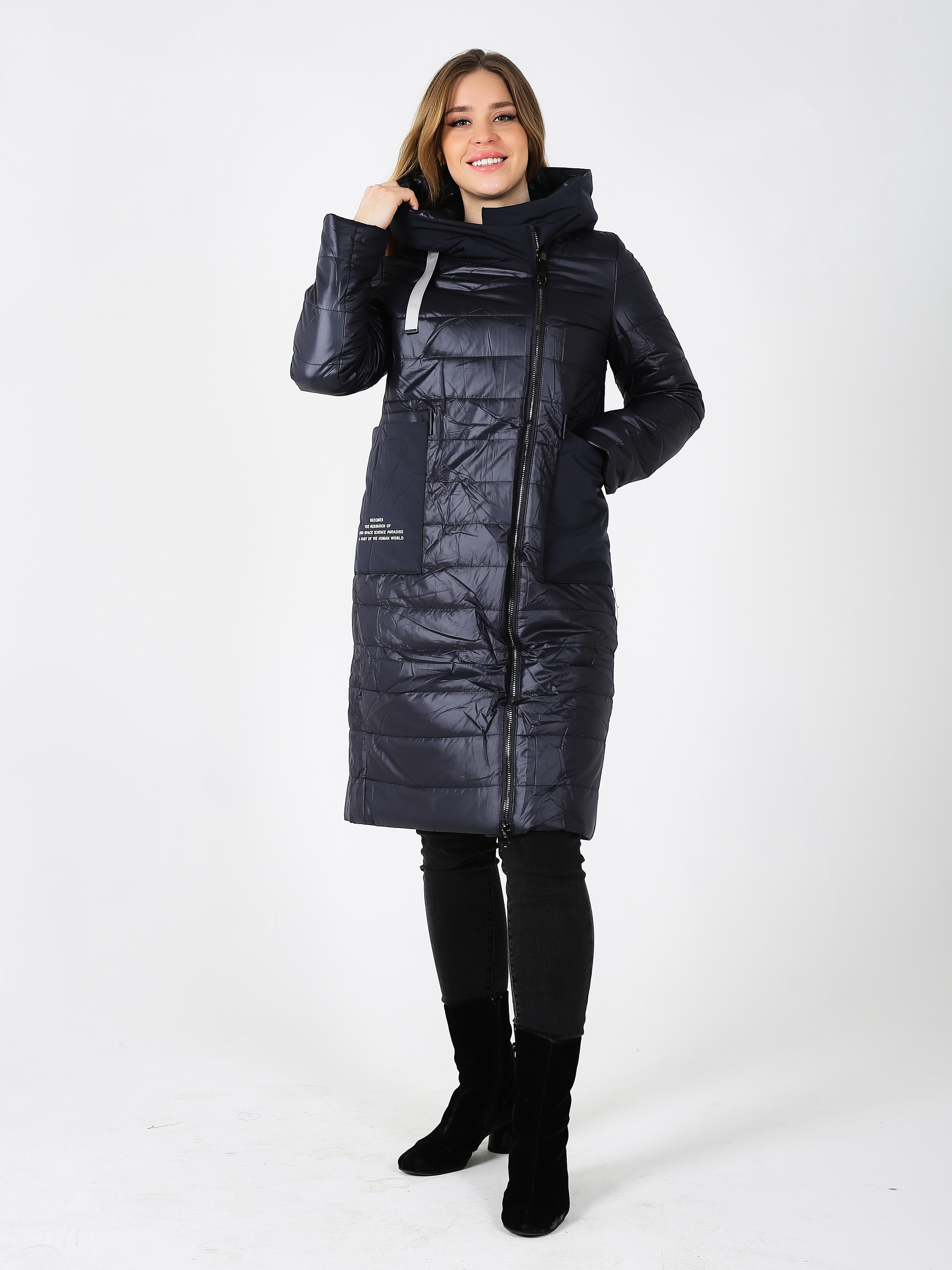 

Пальто женское Louren Wilton 91016 синее 50 RU, 91016