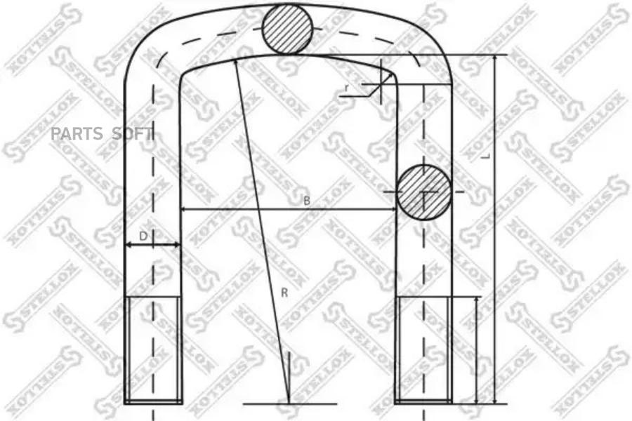 

STELLOX 8464611SX 84-64611-SX_стремянка ! с гайкой 92xM22x2.5x281 HD150-B05\Scania