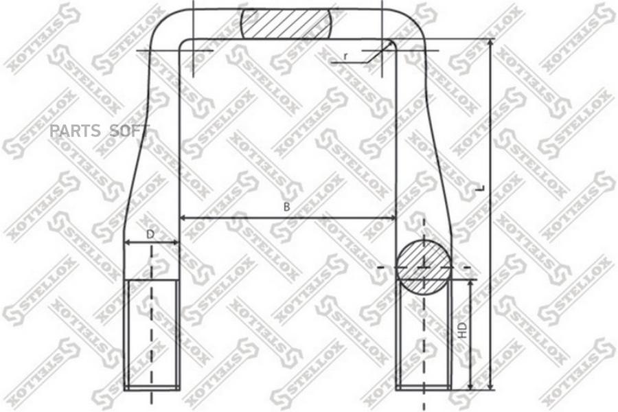 

STELLOX 8464425SX 84-64425-SX_стремянка рессоры! 130xМ24x2.0x285 HD90-B03\ FRUEHAUF