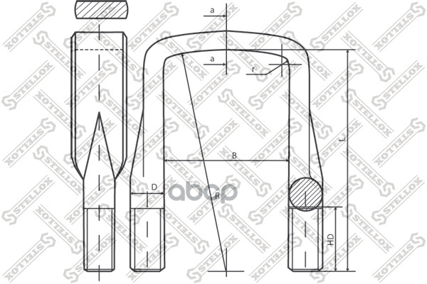 

STELLOX 8464213SX 84-64213-SX_стремянка! 82xM20x1.5x232-U \ DAF 95XF/CF65/CF75/IV/CF85/IV/