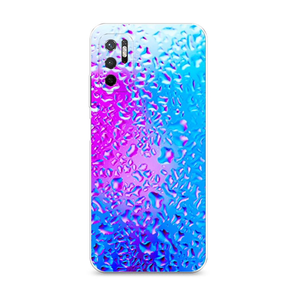 

Чехол на Xiaomi Redmi Note 11SE "Капли на стекле", Голубой;розовый, 315950-3