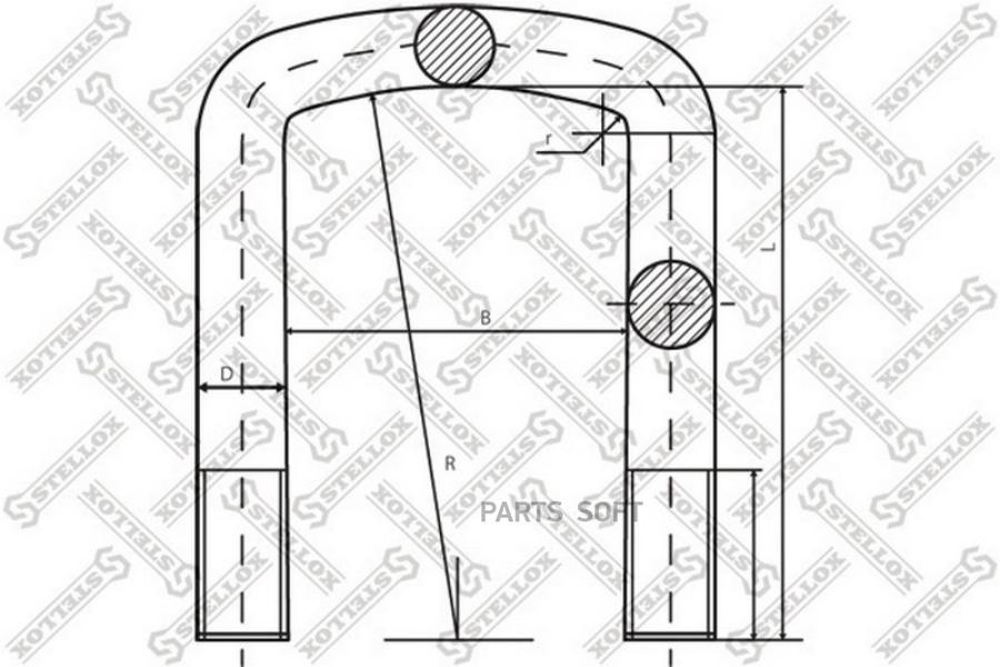 

STELLOX 8464179SX 84-64179-SX_стремянка! 93xM20x2.5x227-U\ MB ACTROS