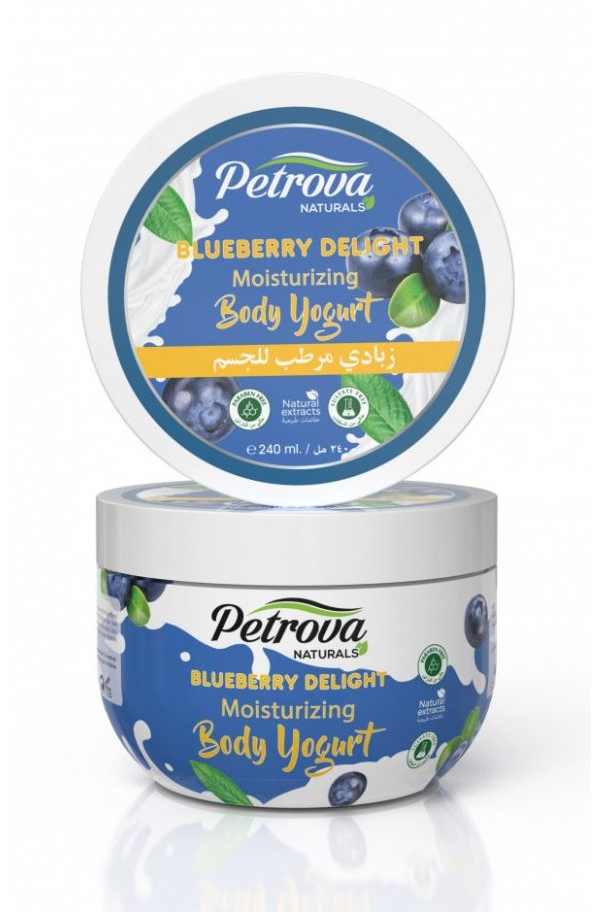 Увлажняющий йогурт для тела Черничное наслаждение Petrova Naturals Blueberry Delight Moi йогурт для тела клубника без пестицидов 250 мл