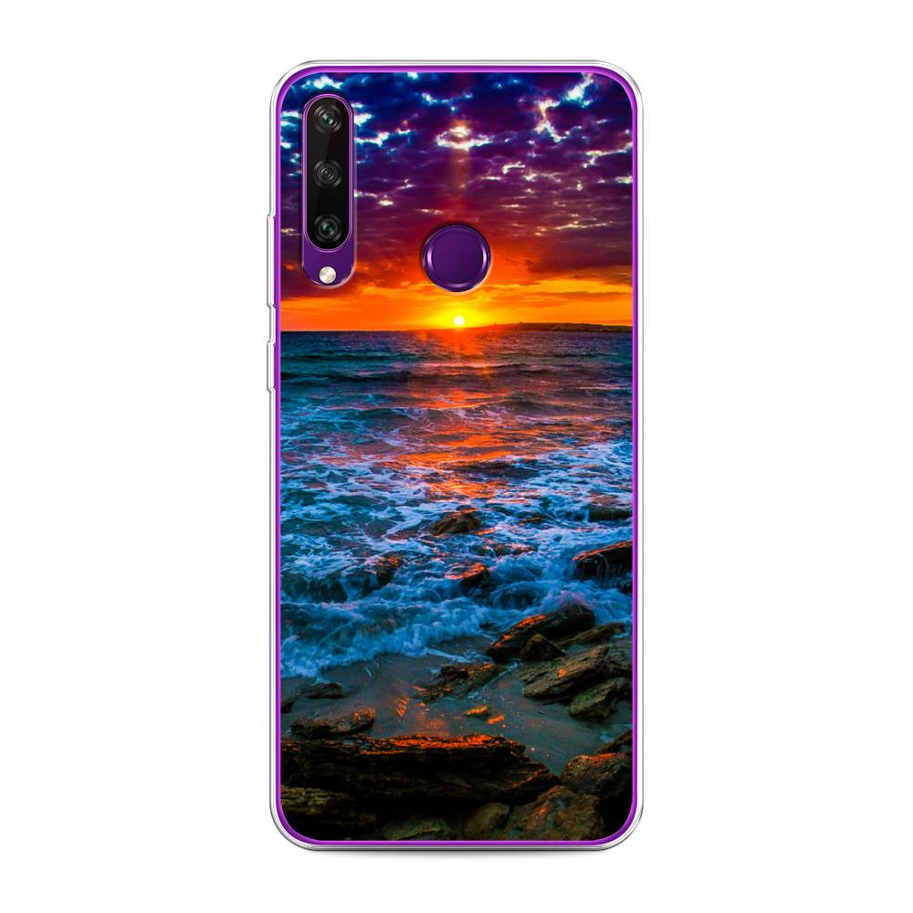 

Чехол для Huawei Y6p "Закат 1", Оранжевый;синий, 6103250-2