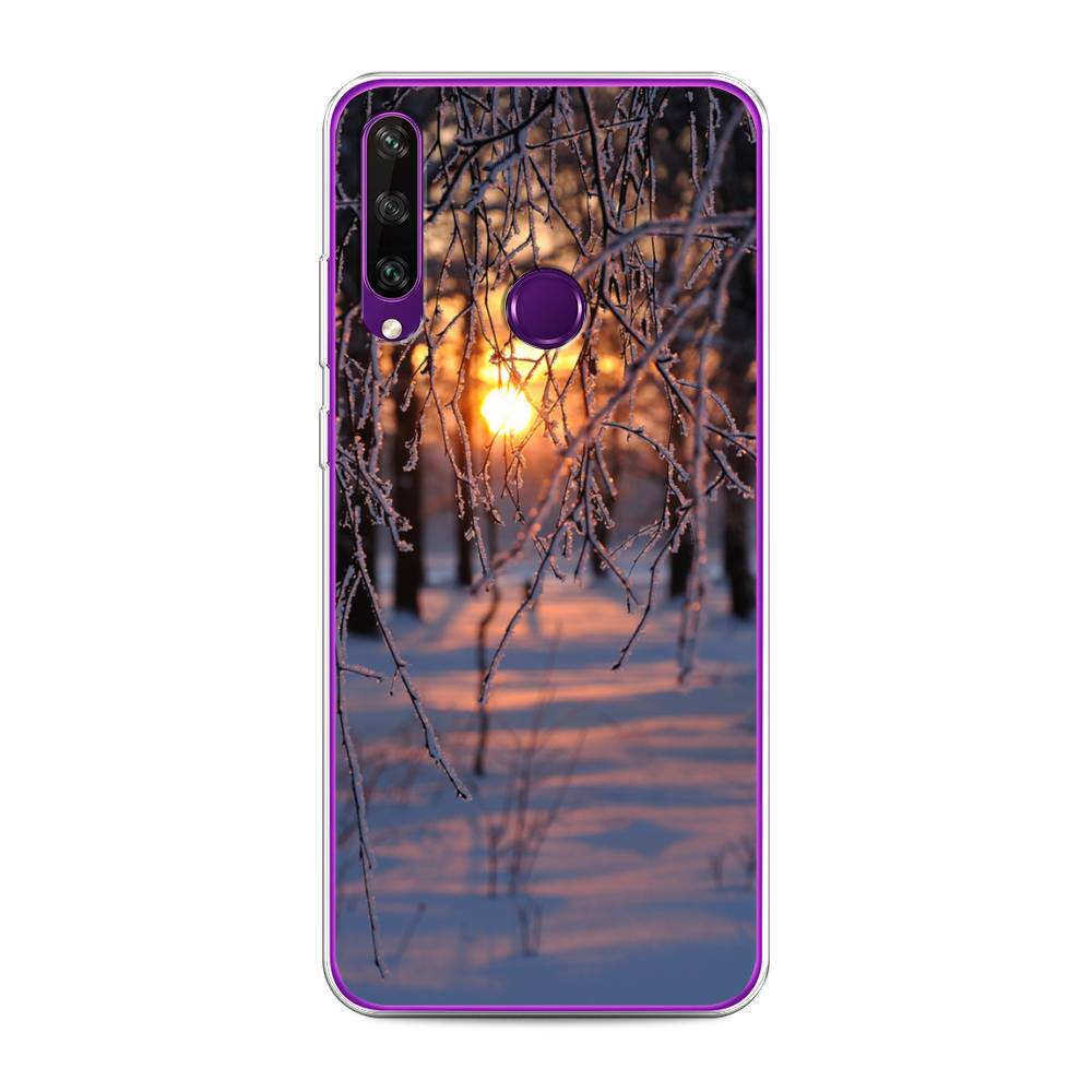 

Чехол на Huawei Y6p "Зима 7", Оранжевый;розовый;черный, 6103250-2