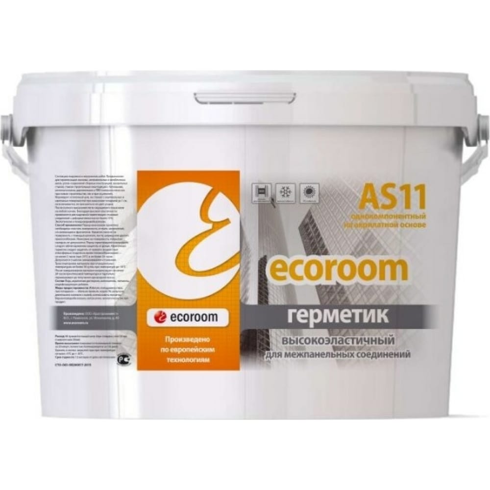 Акриловый герметик для межпанельных швов ECOROOM AS-11 15 кг E-Герм-4181/15