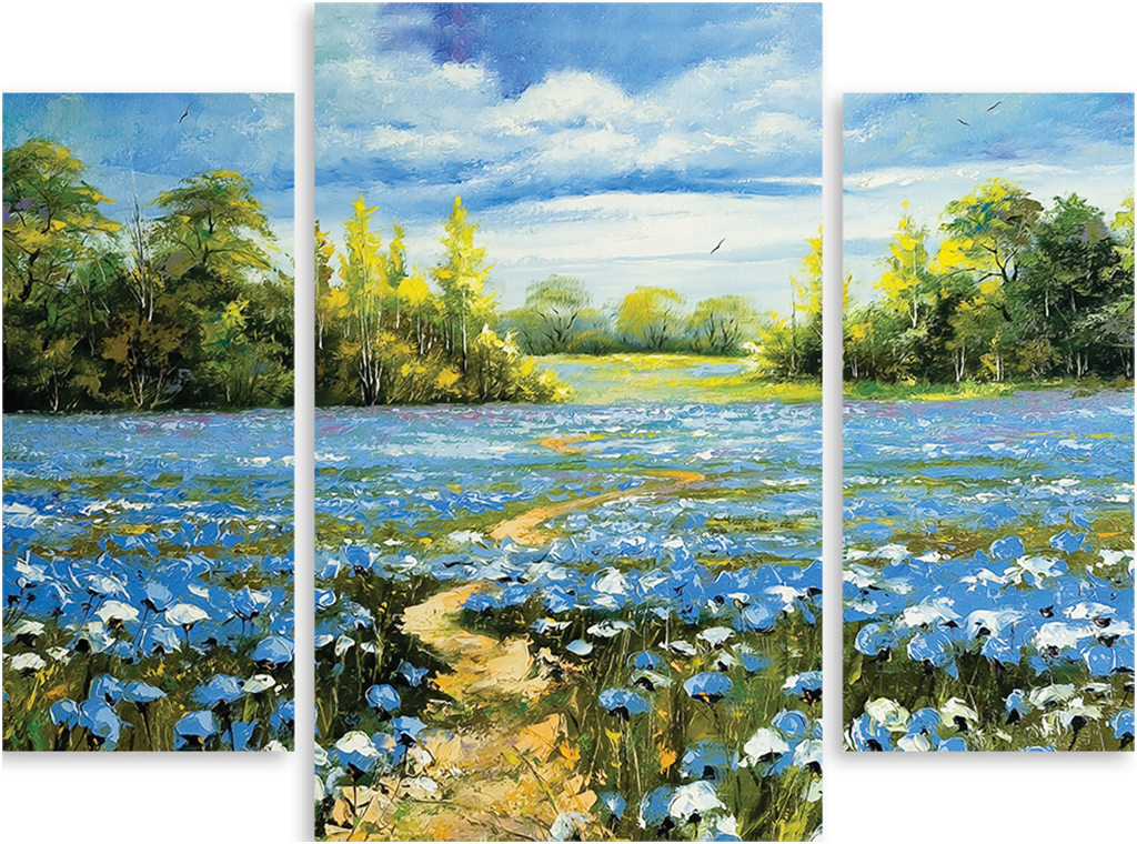 

Картина модульная на холсте Модулка Голубая тропа 150x115 см, 3978