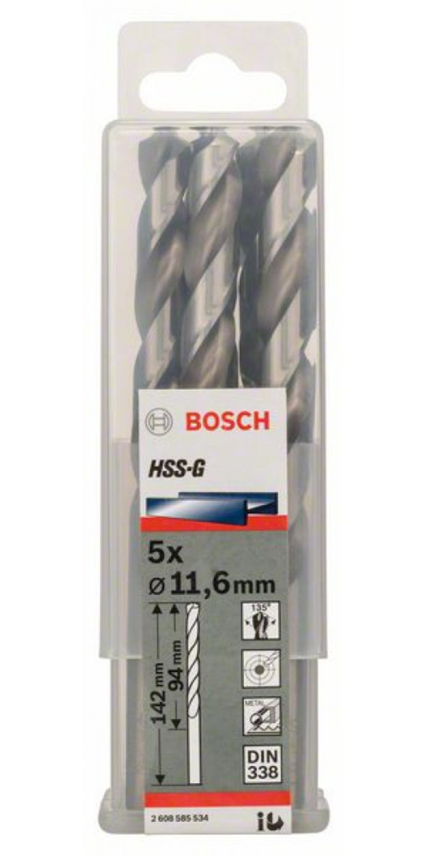 

Свёрла по металлу HSS-G, DIN 338 Bosch 2 608 585 534