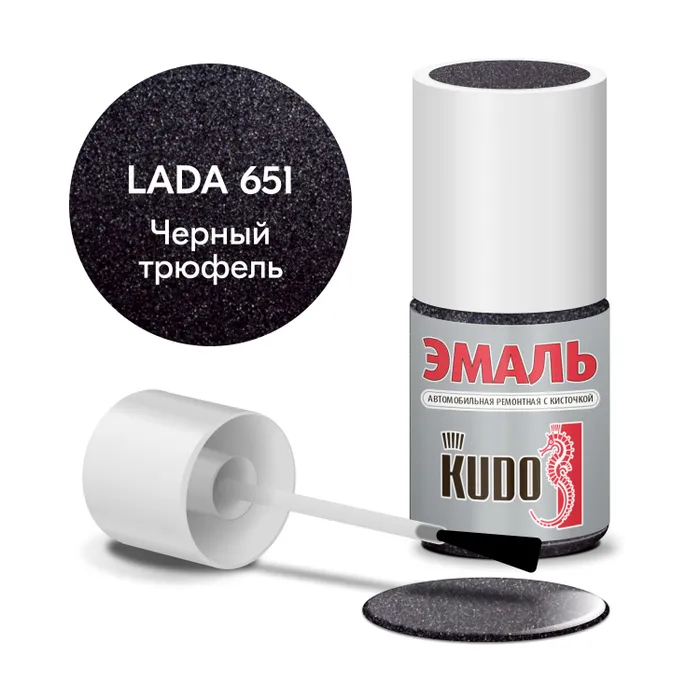 

Краска металлик "KUDO" 651 черный трюфель (15 мл) (с кисточкой)