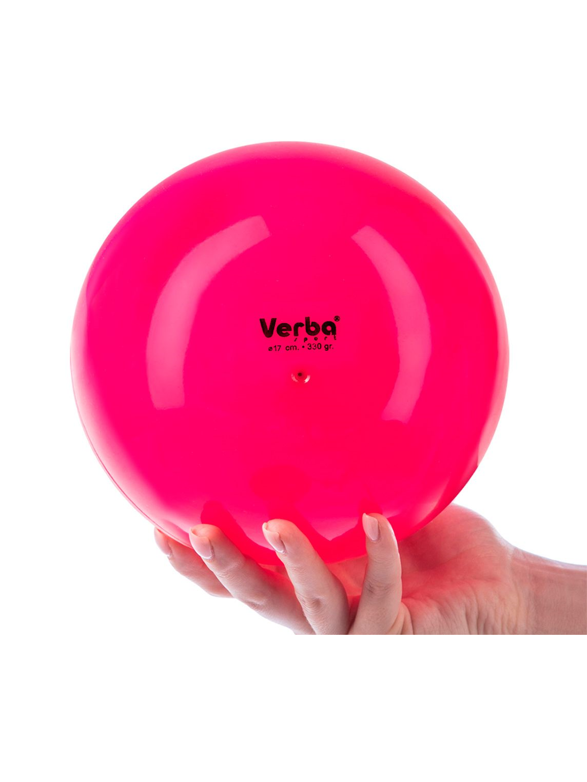 Мяч для художественной гимнастики Verba Sport однотонный розовый 17 см