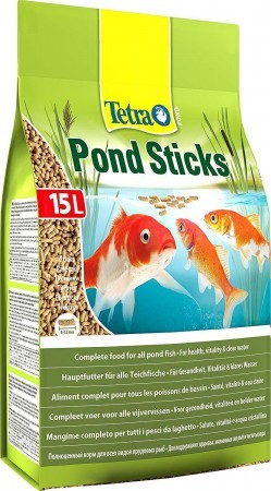 фото Корм для прудовых рыб tetra pond sticks, палочки, 15 л