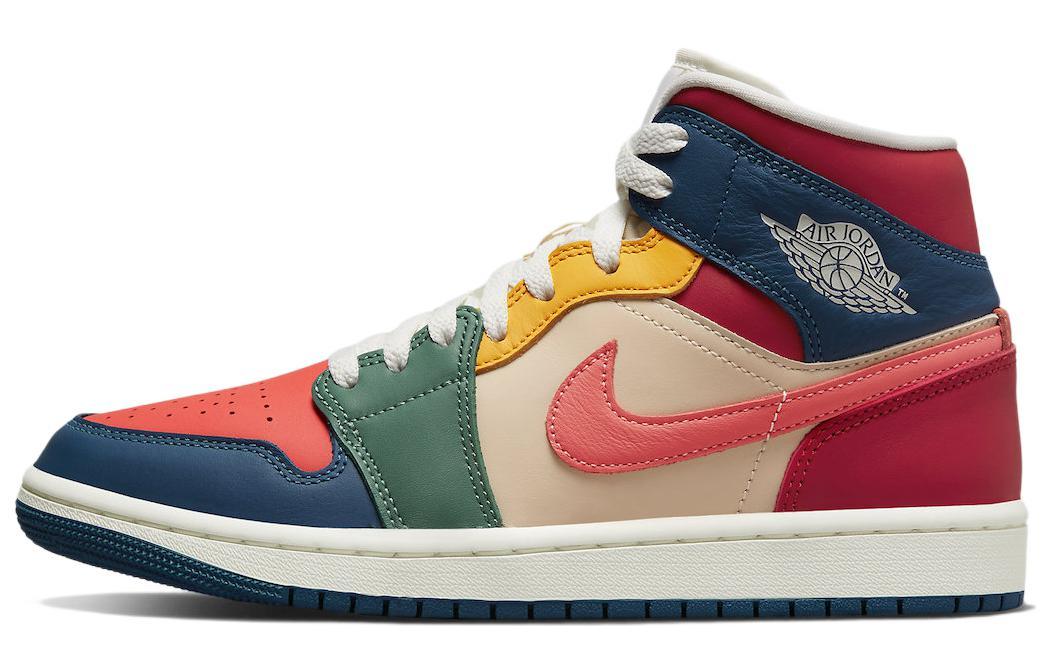 

Кеды унисекс Jordan Air Jordan 1 mid se multi-color разноцветные 36 EU, Разноцветный, Air Jordan 1 mid se multi-color