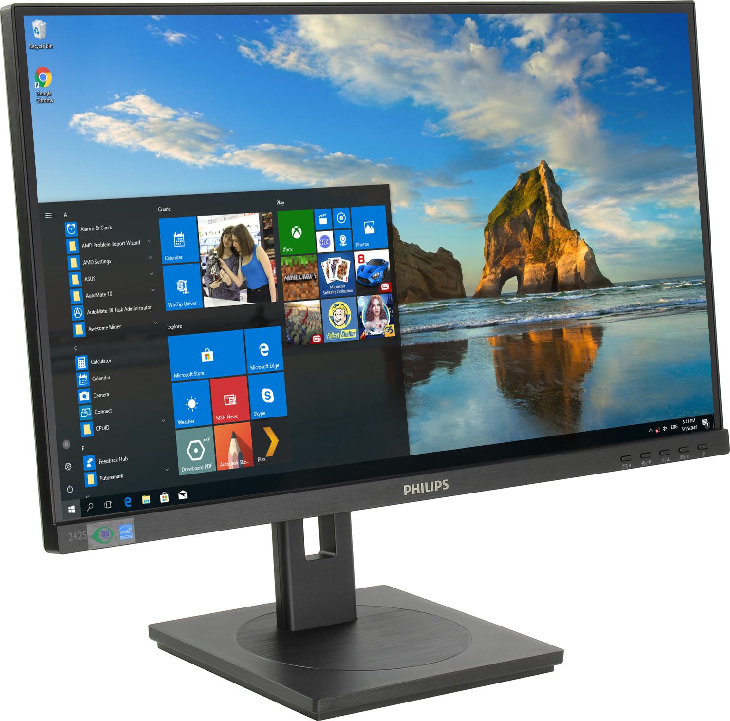 

23.8" Монитор Philips 242S1AE/00 черный 75Hz 1920x1080 IPS, 242S1AE/00