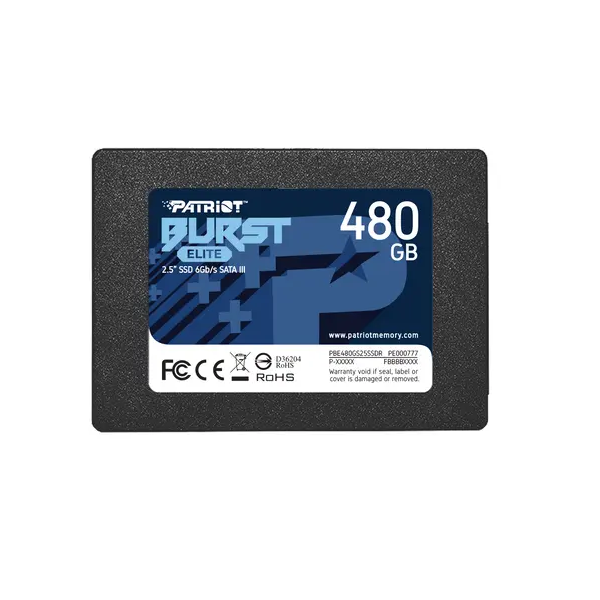 

SSD накопитель PATRIOT Burst Elite 2.5" 480 ГБ (PBE480GS25SSDR), Burst Elite