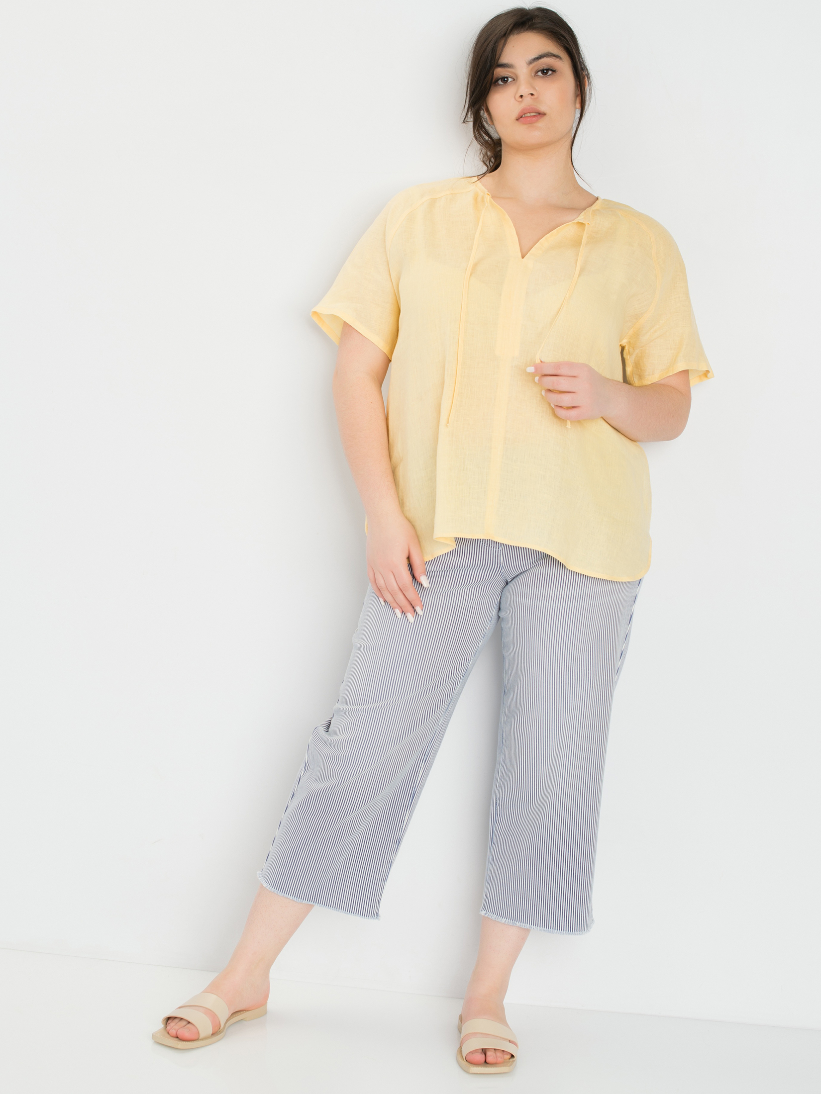 

Блуза женская SAMOON by GERRY WEBER 860035-21203-4180 желтая 48, 860035-21203-4180