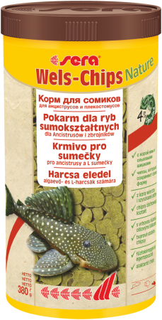 фото Корм для рыб sera wels chips, чипсы, 1 л