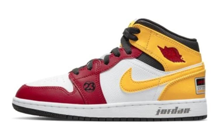 

Кеды унисекс Jordan Air Jordan 1 Mid SE Motorsports GS разноцветные 38.5 EU, Разноцветный, Air Jordan 1 Mid SE Motorsports GS