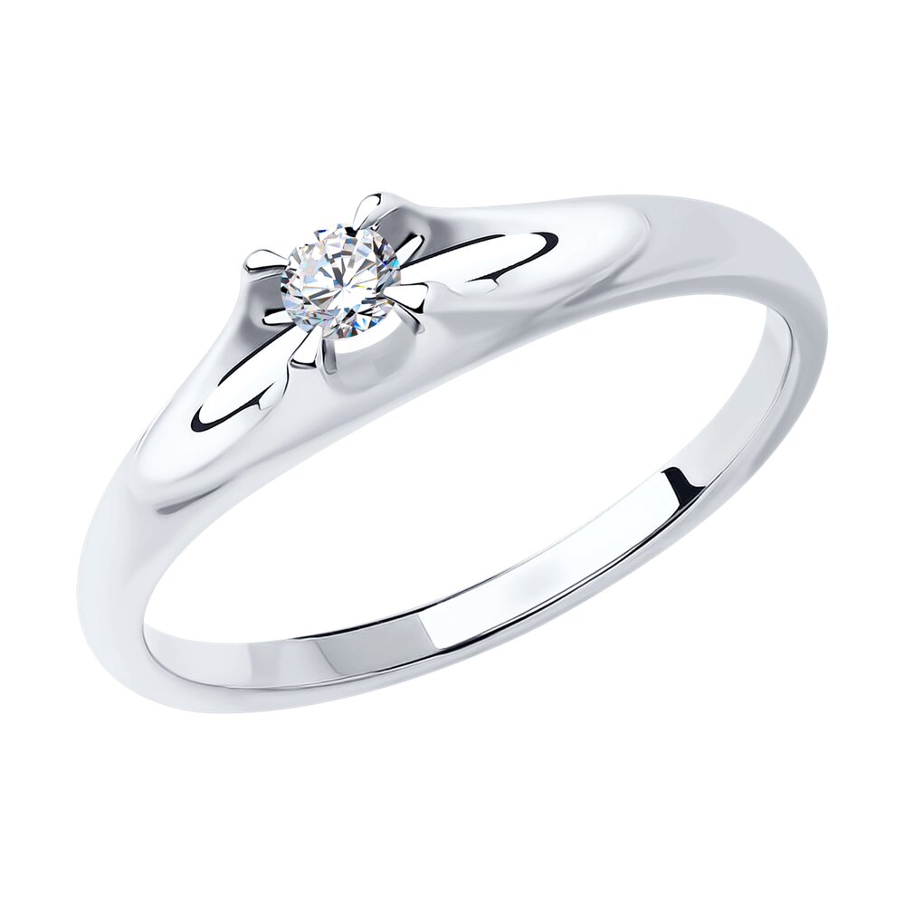 

Кольцо из белого золота р. , SOKOLOV Diamonds 1012280-3, бриллиант, 1012280-3