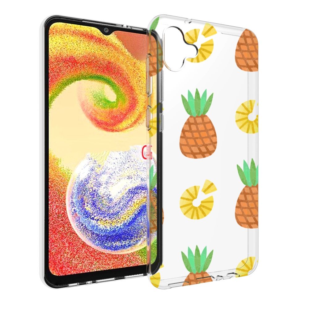 

Чехол MyPads ананасики для Samsung Galaxy A04, Прозрачный, Tocco