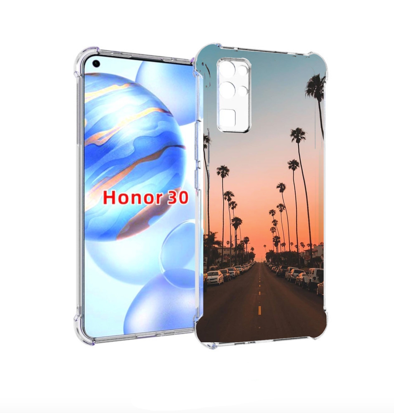 

Чехол бампер MyPads дорога-с-закатом для Honor 30 (BMH-AN10) про, Прозрачный, Tocco