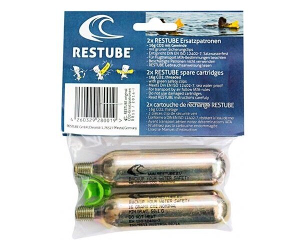 фото Restube баллоны с углекислым газом restube spare cartridges (2x)