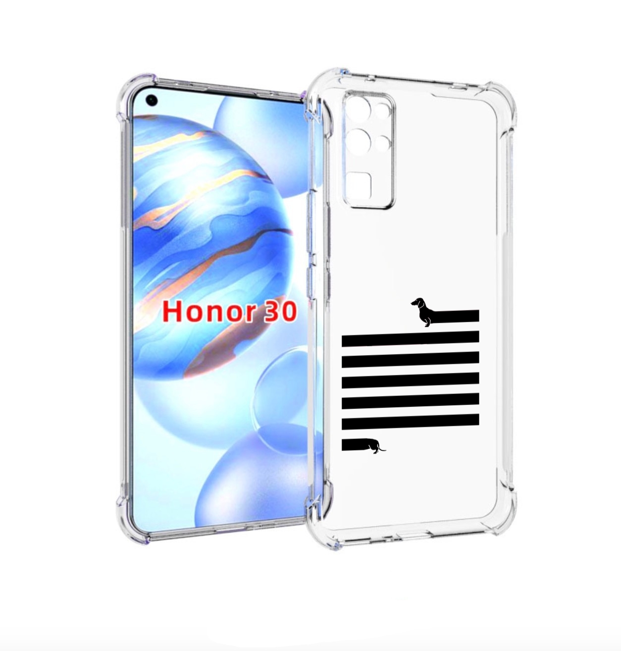 

Чехол бампер MyPads длинная-такса для Honor 30 (BMH-AN10) против, Прозрачный, Tocco