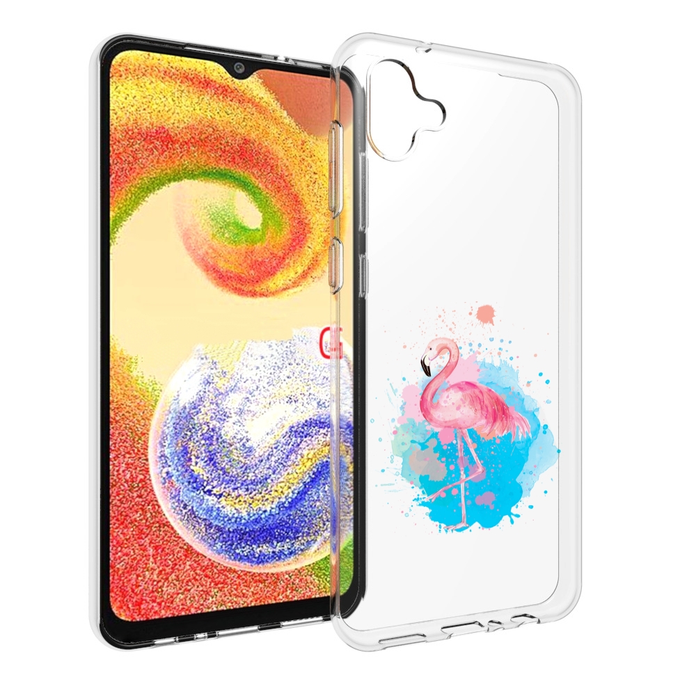 

Чехол MyPads акварельное-фламинго для Samsung Galaxy A04, Прозрачный, Tocco