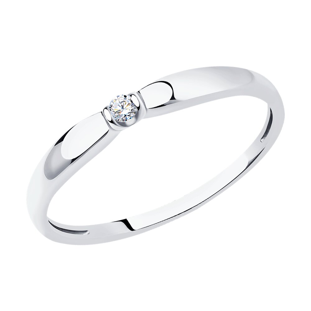 

Кольцо помолвочное из белого золота с бриллиантом р.  SOKOLOV Diamonds 1012263-3, 1012263-3
