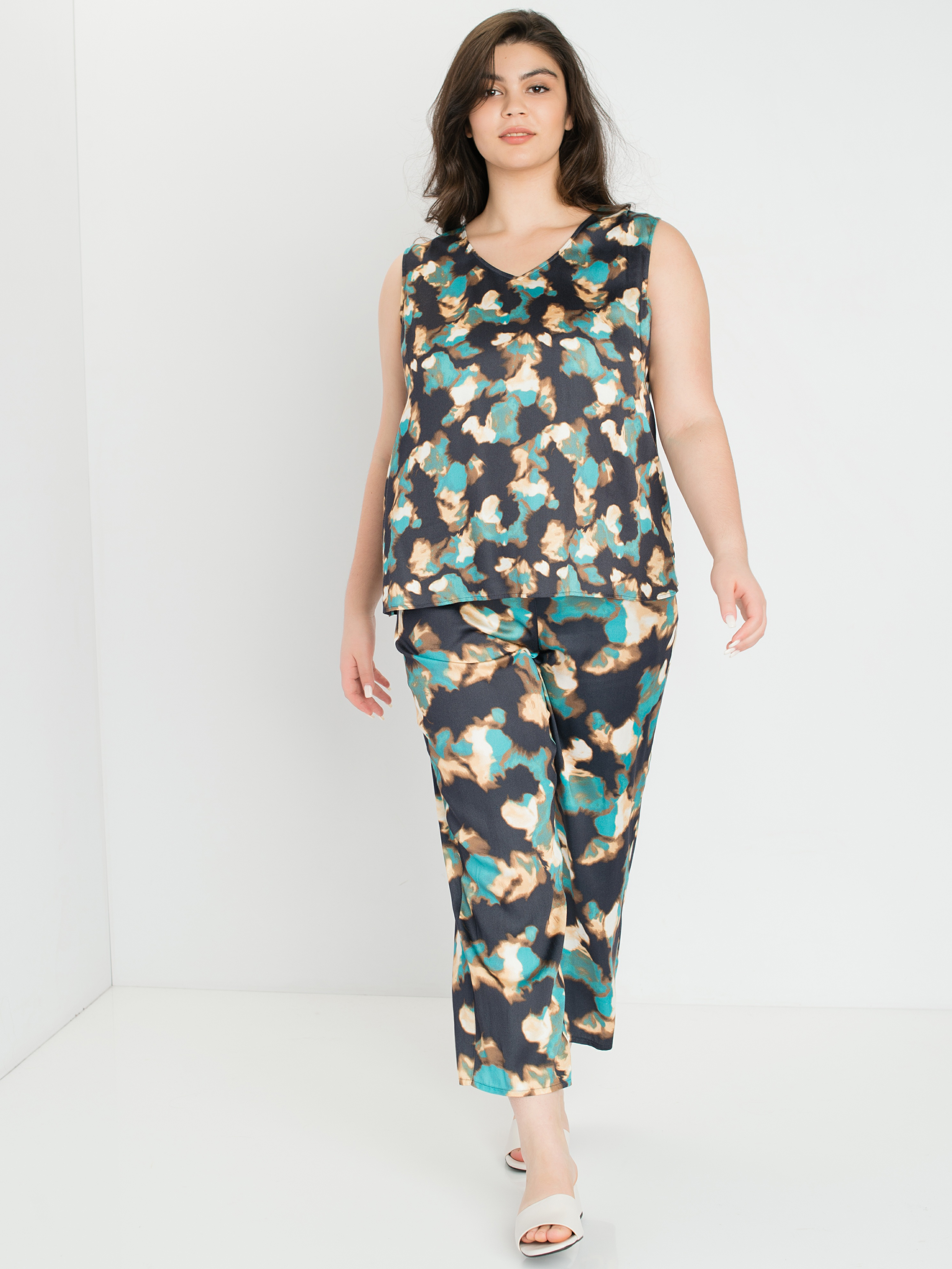 

Блуза женская SAMOON by GERRY WEBER 860027-21208-8572 синяя 46, 860027-21208-8572