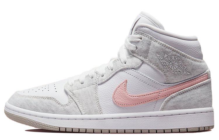 

Кеды унисекс Jordan Air Jordan 1 mid se light iron ore серые 40.5 EU, Серый, Air Jordan 1 mid se light iron ore