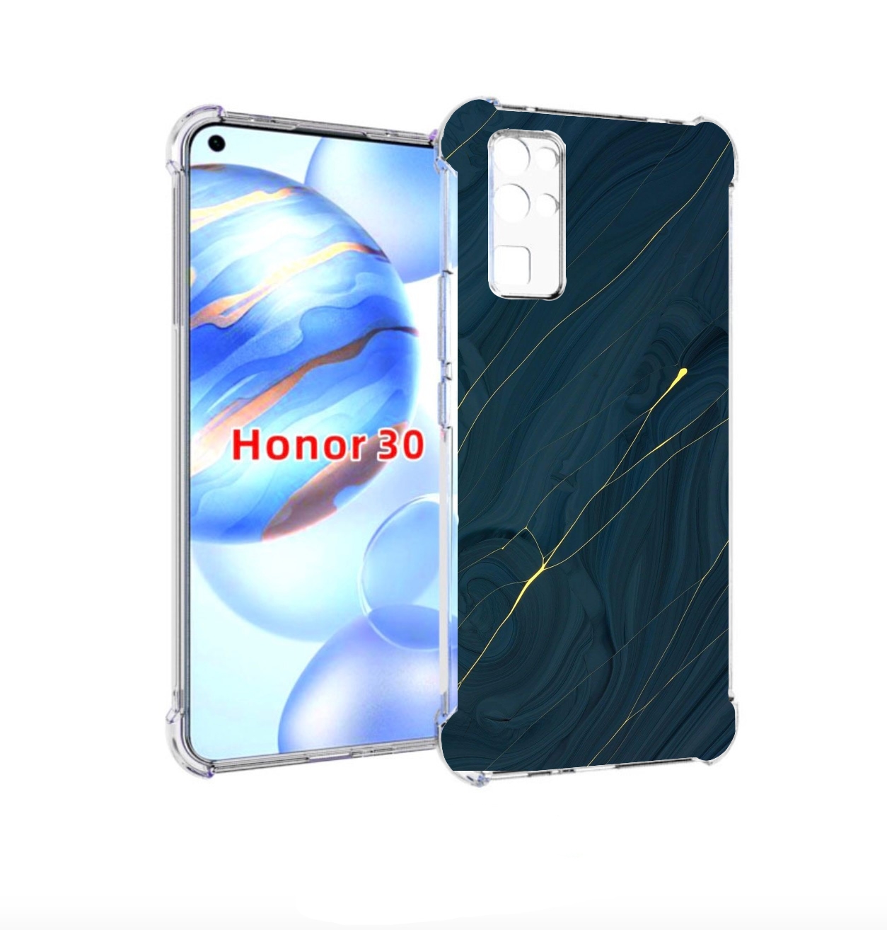 

Чехол бампер MyPads дерево с золотыми трещинами для Honor 30 (BM, Прозрачный, Tocco